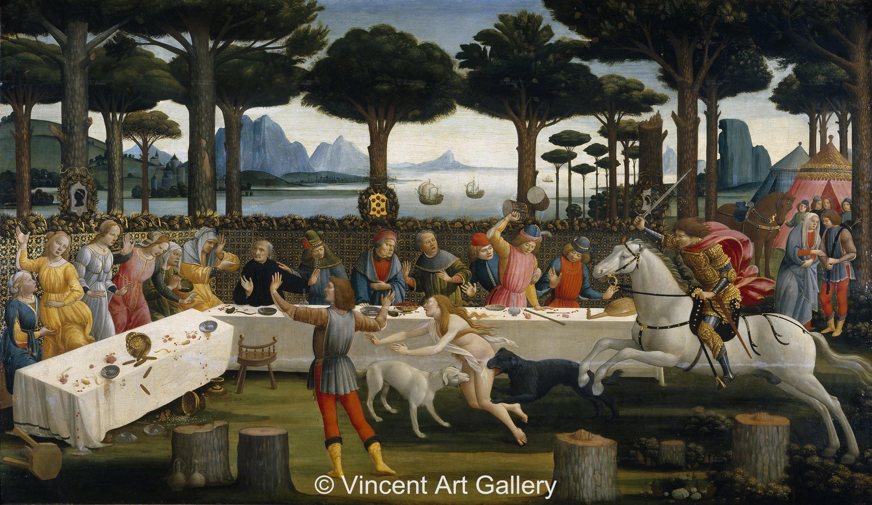 A751, BOTICELLI, The Banquet in the Pine Forest